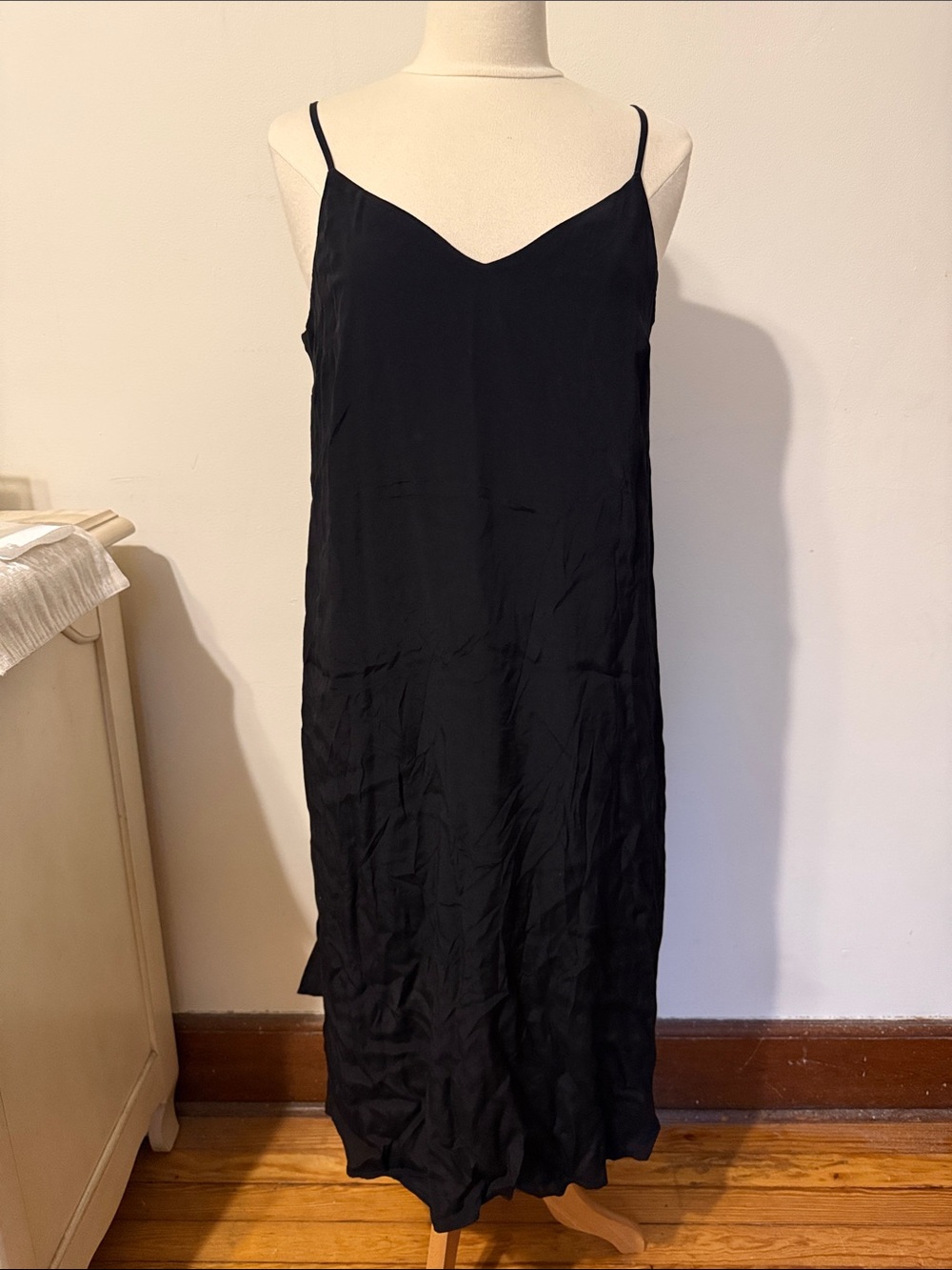 GAP Black Slip Dress with Spaghetti Straps